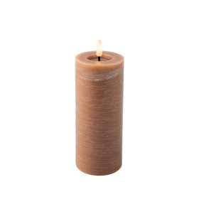 LED Candle Lumineo Brown Ø 7 x 19 cm Flame effect by Lumineo, Christmas - Ref: S7924615, Price: 6,68 €, Discount: %