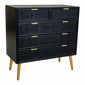 Chest of drawers DKD Home Decor Blue Elm wood Oriental Lacquered 102 x 42 x 120 cm | Tienda24 - Global Online Shop Tienda24.eu