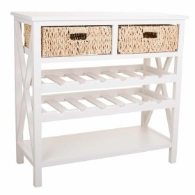 Buffet Alexandra House Living Blanc Rotin Bois d'épicéa 36 x 82 x 108 cm | Tienda24 - Global Online Shop Tienda24.eu