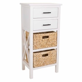 Cassettiera Alexandra House Living Bianco Legno MDF Fibra naturale 92 x 32 x 44 cm di Alexandra House Living, Comò e cassetti...