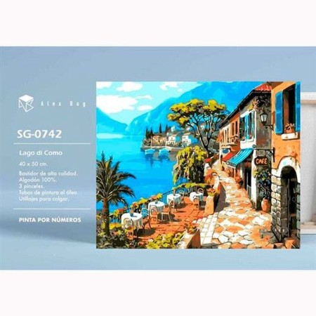 Set de Pintura por Números Alex Bog Lago di Como 40 x 50 cm Números | Tienda24 - Global Online Shop Tienda24.eu