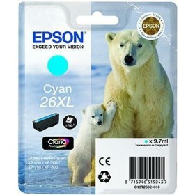 Cartucho de Tinta Original Epson 26XL Cian de Epson, Tóners y tinta de impresora - Ref: S8405413, Precio: 29,32 €, Descuento: %