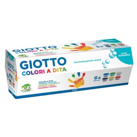 peinture pour doigts Giotto Multicouleur 6 Pièces 100 ml de Giotto, Peintures - Réf : S8408425, Prix : 10,59 €, Remise : %