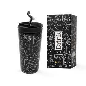 Tasse Thermos avec Couvercle iTotal Mathematics Double paroi Noir Acier inoxydable 350 ml de iTotal, Tasses - Réf : S8418609,...