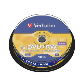 DVD-RW Verbatim 10 Unidades Preto 4,7 GB 4x (10 Unidades) de Verbatim, Consumíveis de armazenamento - Ref: S8419636, Preço: 1...