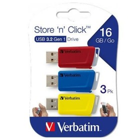 Pendrive Verbatim Store 'n' Click 3 Pièces Multicouleur 16 GB de Verbatim, Clés USB - Réf : S8419709, Prix : 18,67 €, Remise : %