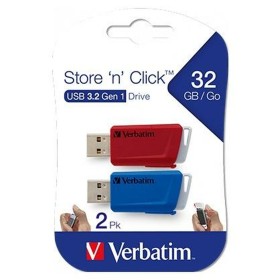 Pendrive Verbatim Store 'n' Click 2 Pièces Bleu Multicouleur 32 GB de Verbatim, Clés USB - Réf : S8419711, Prix : 11,24 €, Re...