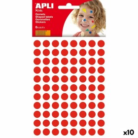 Aufkleber Apli Kids Gomets Rot rund (10 Stück) von Apli, Papeterie & Sticker - Ref: S8425430, Preis: 9,46 €, Rabatt: %