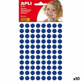 Etiquetas Apli 6 Folhas Azul Redondo (10 Unidades) de Apli, Autocolante de papel - Ref: S8425431, Preço: 9,46 €, Desconto: %