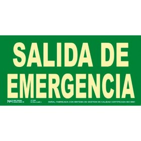 Insegna Archivo 2000 "SALIDA DE EMERGENCIA" PVC 32 x 16 cm di Archivo 2000, Segnaletica antinfortunistica - Rif: S8426647, Pr...