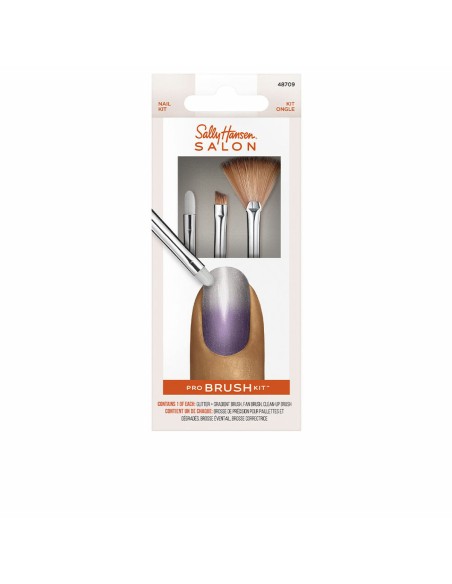 Set de Brochas de Maquillaje Sally Hansen Pro Brush Uñas 3 Piezas | Tienda24 Tienda24.eu