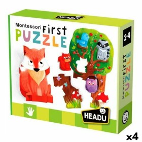 Puzzle HEADU Montessori Bosco (4 Unità) di HEADU, Puzzle classici - Rif: S8430581, Prezzo: 58,72 €, Sconto: %