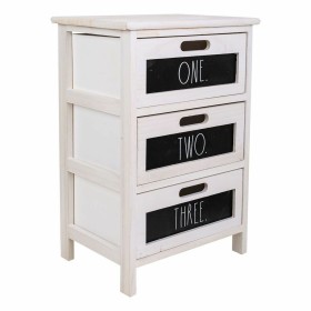 Cassettiera Alexandra House Living Bianco Legno di paulownia 29 x 58 x 40 cm di Alexandra House Living, Comò e cassettiere - ...