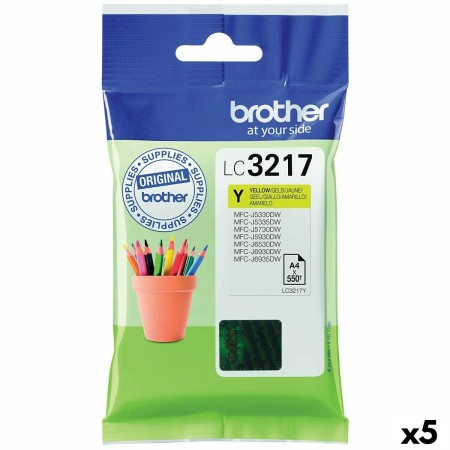 Tinteiro de Tinta Original Brother LC3217 Amarelo (5 Unidades) | Tienda24 - Global Online Shop Tienda24.eu