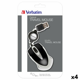 Mini Souris Optique Verbatim Go Mini Noir (4 Unités) de Verbatim, Souris - Réf : S8434206, Prix : 30,87 €, Remise : %