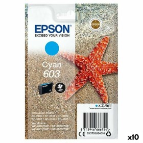 Original Ink Cartridge Epson XP-2100, 3100, 4100 / WF-2830DWF, 2850DW - Nº 603 Cyan (10 Units) by Epson, Printer toners and i...