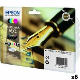 Original Ink Cartridge Epson DURABRITE ULTRA INK - Nº16XL Black/Cyan/Magenta/Yellow (8 Units) by Epson, Printer toners and in...