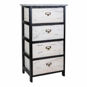 Caisson à Tiroirs Alexandra House Living Blanc Noir Bois de paulownia 29 x 73 x 40 cm de Alexandra House Living, Commodes - R...