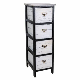 Caisson à Tiroirs Alexandra House Living Blanc Noir Bois de paulownia 32 x 81 x 26 cm de Alexandra House Living, Commodes - R...