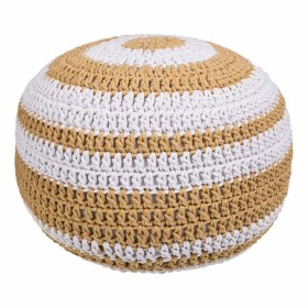 Pouffe Alexandra House Living White Brown polystyrene 45 x 30 x 45 cm by Alexandra House Living, Bean Bags - Ref: D1630908, P...