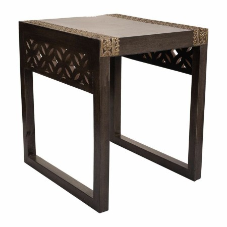 Side table Alexandra House Living Grey Golden 40 x 43 x 35 cm by Alexandra House Living, Tables - Ref: D1630941, Price: 66,43...