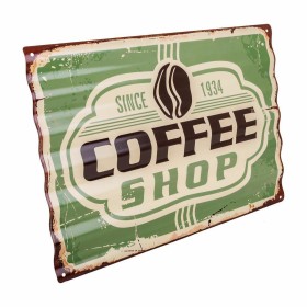 Placa de Pared Alexandra House Living Coffee Shop Hierro 59 x 1 x 40 cm de Alexandra House Living, Esculturas - Ref: D1630952...