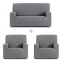 Sofa cover set Eysa TROYA Grey 70 x 110 x 210 cm 3 Pieces | Tienda24 Tienda24.eu