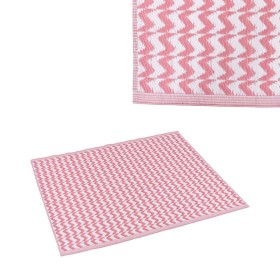 Alfombra de Exterior Naxos Rosa Blanco Polipropileno de BigBuy Home, Alfombras - Ref: S8700125, Precio: 12,86 €, Descuento: %