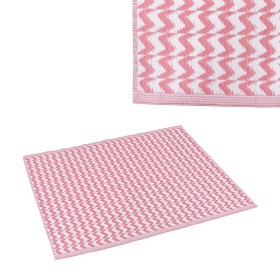 Alfombra de Exterior Naxos Rosa Blanco Polipropileno de BigBuy Home, Alfombras - Ref: S8700126, Precio: 25,17 €, Descuento: %