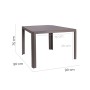 Dining Table Stella 90 x 90 x 75 cm Grey Aluminium | Tienda24 - Global Online Shop Tienda24.eu