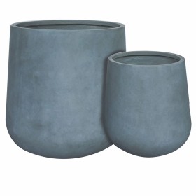 Set of Planters Samos Grey 60 x 60 x 60 cm (2 Units) by BigBuy Garden, Cachepots - Ref: S8700509, Price: 149,94 €, Discount: %