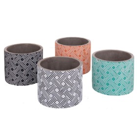 Cache-pot Home ESPRIT Multicouleur Crème Dolomite Fleurs 20 x 20 x 18 cm | Tienda24 - Global Online Shop Tienda24.eu