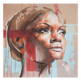 Painting DKD Home Decor 90 x 3,7 x 120 cm Colonial 90 x 4 x 120 cm African Woman (2 Units) | Tienda24 - Global Online Shop Tienda24.eu