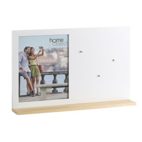 Cadre photo Blanc Verre Bois 46,5 x 7 x 29,5 cm de BigBuy Home, Cadres muraux et de table - Réf : S8800097, Prix : 15,97 €, R...