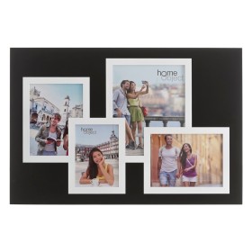 Cadre photo 62 x 1,2 x 42 cm Verre Noir Blanc DMF de BigBuy Home, Cadres muraux et de table - Réf : S8800100, Prix : 14,21 €,...