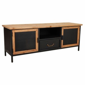 Buffet Alexandra House Living Marron Noir Gris verre Fer Bois d'épicéa 33 x 79 x 102 cm | Tienda24 - Global Online Shop Tienda24.eu