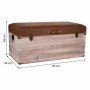 Storage chest with seat Alexandra House Living Brown Polyurethane MDF Wood 40 x 38 x 80 cm | Tienda24 - Global Online Shop Tienda24.eu