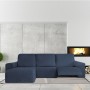 Capa para chaise longue de braço curto esquerdo Eysa ROC Azul 120 x 120 x 360 cm | Tienda24 Tienda24.eu