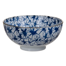 Saladeira 20 x 20 x 9,5 cm Porcelana Azul Branco de BigBuy Home, Travessas e taças - Ref: S8800816, Preço: 19,18 €, Desconto: %