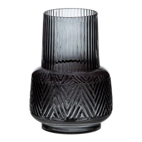 Vase 17 x 17 x 23,5 cm Grey Glass by BigBuy Home, Vases - Ref: S8800863, Price: 15,75 €, Discount: %