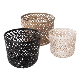 Cache-pot 45 x 45 x 37 cm Bambou (3 Unités) de BigBuy Garden, Cache-pots - Réf : S8800884, Prix : 38,83 €, Remise : %