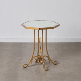 Mesa de apoio 48,5 x 48,5 x 60,5 cm Cristal Dourado Metal de BigBuy Home, Jogos de móveis - Ref: S8800897, Preço: 64,84 €, De...