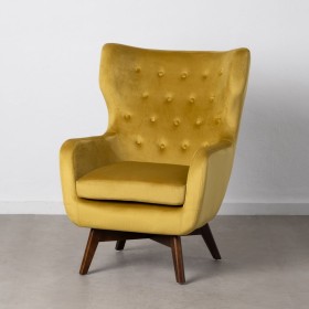 Armchair 75 x 83 x 103 cm Synthetic Fabric Wood Mustard by BigBuy Home, Chairs - Ref: S8800999, Price: 485,61 €, Discount: %