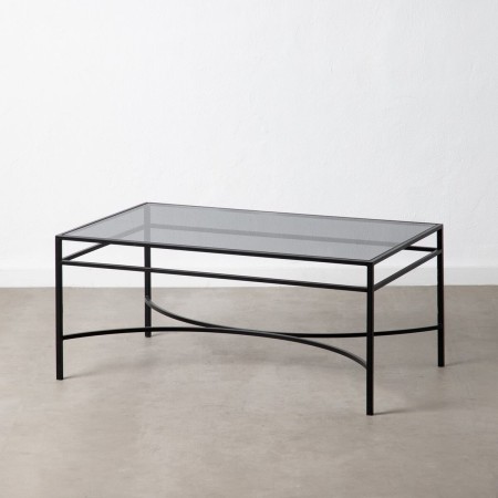 Mesa de Centro 100 x 60 x 45,5 cm Cristal Metal | Tienda24 - Global Online Shop Tienda24.eu