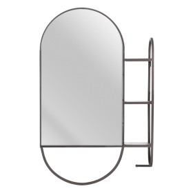 Wall mirror 41 x 13 x 41 cm Black Metal | Tienda24 - Global Online Shop Tienda24.eu