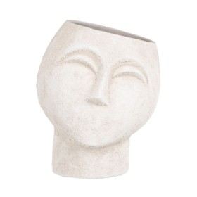 Planter Ceramic Cream 19 x 19 x 20 cm by BigBuy Garden, Cachepots - Ref: S8801069, Price: 25,31 €, Discount: %