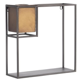 Étagère 36 x 12 x 36 cm Noir Doré Métal de BigBuy Home, Étagères verticales - Réf : S8801081, Prix : 20,91 €, Remise : %