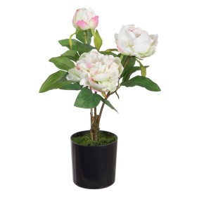 Decorative Plant 24 x 20 x 38 cm Cream Peony by BigBuy Home, Artificial Plants - Ref: S8801147, Price: 12,62 €, Discount: %