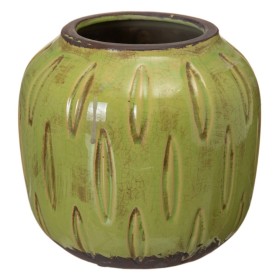 Cache-pot 19,5 x 19,5 x 18,5 cm Céramique Pistache de BigBuy Garden, Cache-pots - Réf : S8801166, Prix : 16,48 €, Remise : %