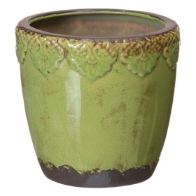 Planter Ceramic Pistachio 21 x 21 x 21 cm by BigBuy Garden, Cachepots - Ref: S8801182, Price: 12,43 €, Discount: %